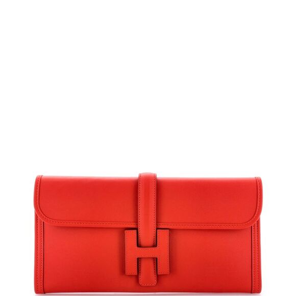 Hermes Handbags - Hermes Jige Elan Clutch Swift 29 Red